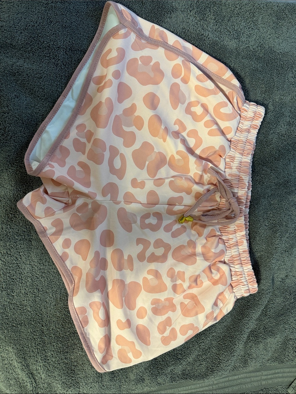 Women’s Pink Leopard Athletic Shorts